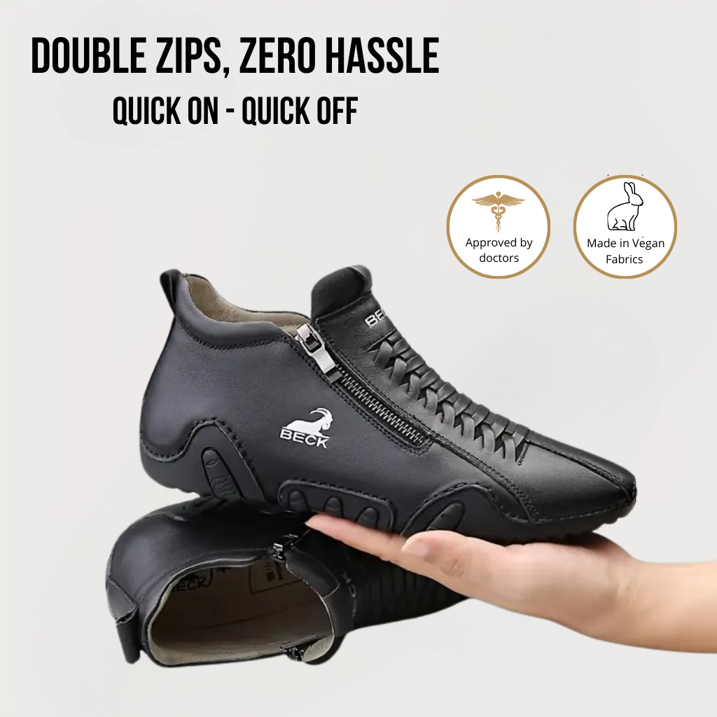 VogBeck 2.0 – Breathable Orthopedic Shoes with Double Zip Comfort